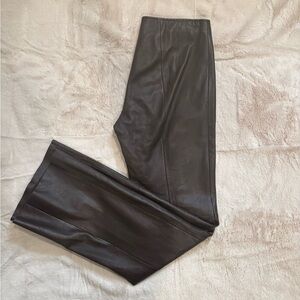 Cache Chocolate Lambskin Leather Pants
